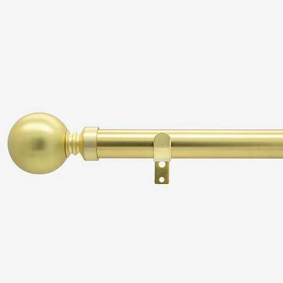 28mm Allure Classic Brushed Gold Ball Eyelet pole