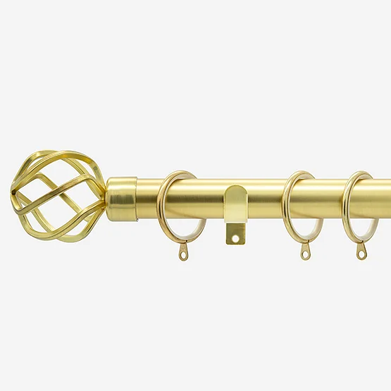 28mm Allure Classic Brushed Gold Cage pole