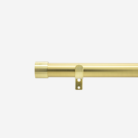 28mm Allure Classic Brushed Gold End Cap Eyelet pole