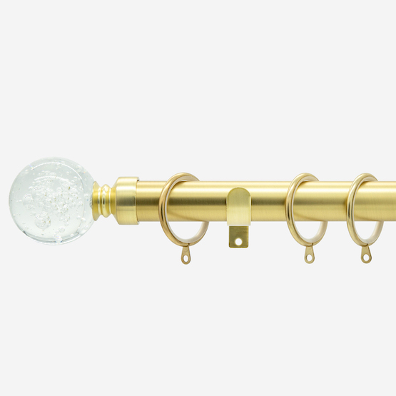 28mm Allure Classic Brushed Gold Glass Bubbles pole
