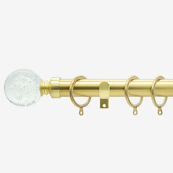 28mm Allure Classic Brushed Gold Glass Bubbles pole