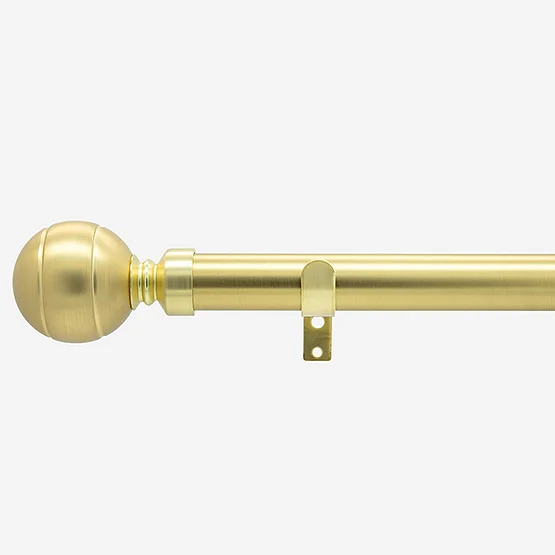 28mm Allure Classic Brushed Gold Lined Ball Eyelet pole