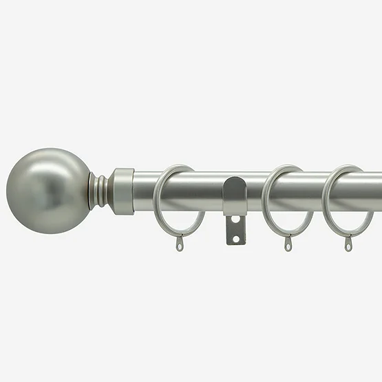 28mm Allure Classic Brushed Steel Ball pole