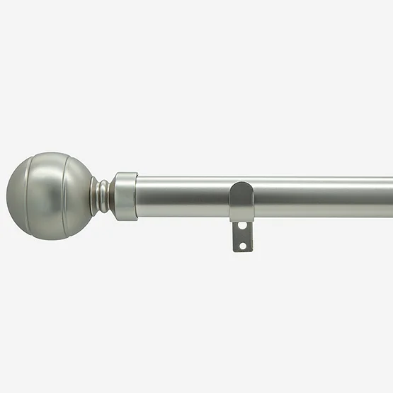 28mm Allure Classic Brushed Steel Lined Ball Eyelet pole