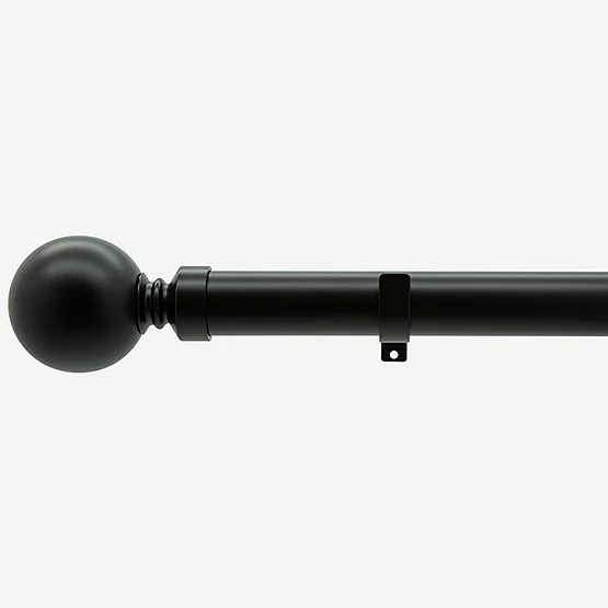 28mm Allure Matt Black Ball Eyelet pole