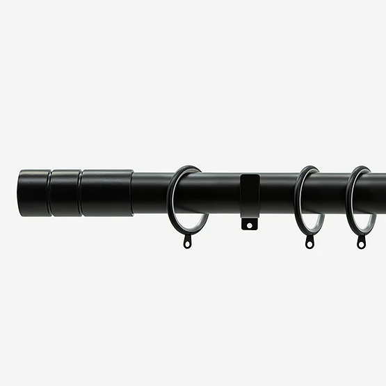 28mm Allure Classic Matt Black Barrel pole