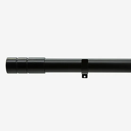 28mm Allure Classic Matt Black Barrel Eyelet pole