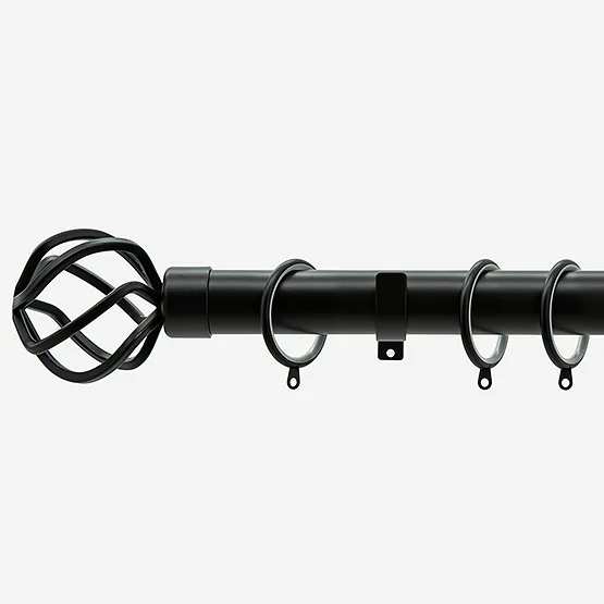 28mm Allure Matt Black Cage pole