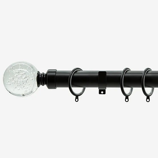 28mm Allure Classic Matt Black Glass Bubbles pole