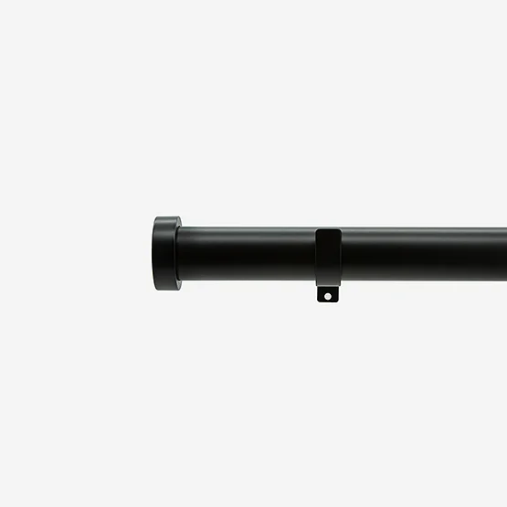 28mm Allure Classic Matt Black Stud Eyelet pole