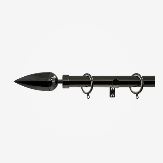 28mm Allure Matt Black Teardrop pole