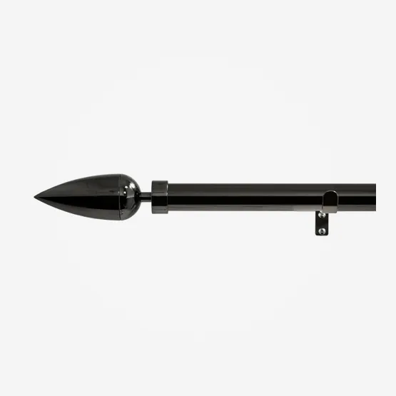 28mm Allure Matt Black Teardrop Eyelet pole
