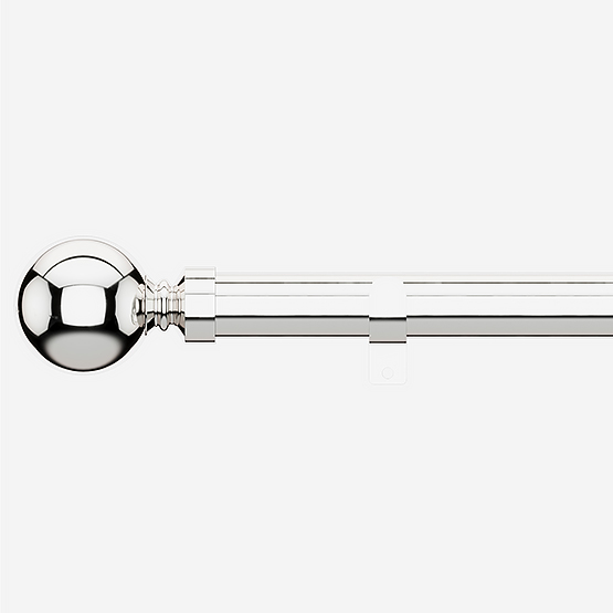 28mm Allure Classic Polished Chrome Ball Eyelet Curtain Pole