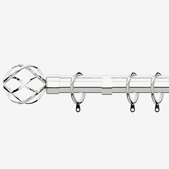 28mm Allure Polished Chrome Cage pole