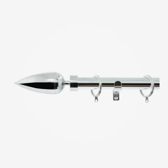 28mm Allure Polished Chrome Teardrop pole