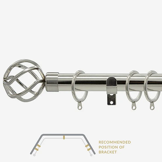 28mm Allure Classic Stainless Steel Cage Bay Window pole