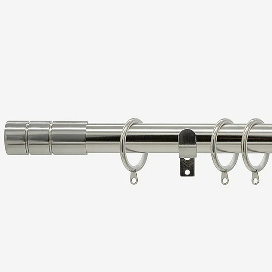 28mm Allure Stainless Steel Effect Barrel pole