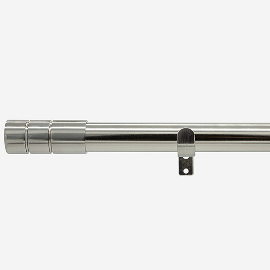 28mm Allure Classic Stainless Steel Effect Barrel Eyelet Curtain Pole
