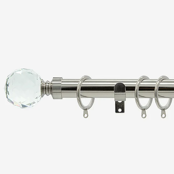 28mm Allure Classic Stainless Steel Effect Crystal pole