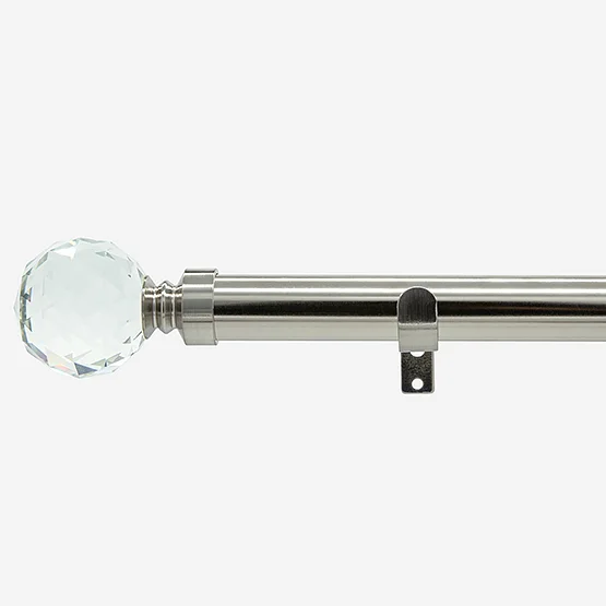 28mm Allure Classic Stainless Steel Effect Crystal Eyelet pole
