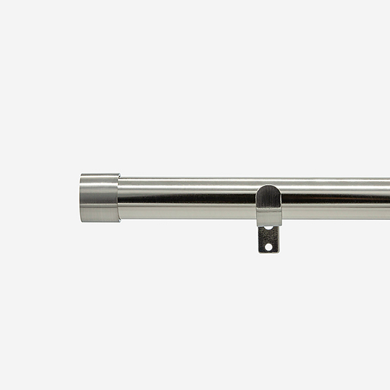 28mm Allure Classic Stainless Steel Effect End Cap Eyelet Curtain Pole