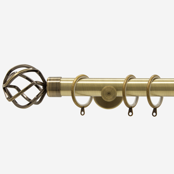 28mm Allure Signature Antique Brass Cage pole