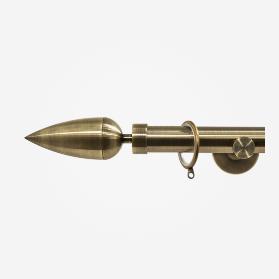 28mm Allure Signature Antique Brass Teardrop pole