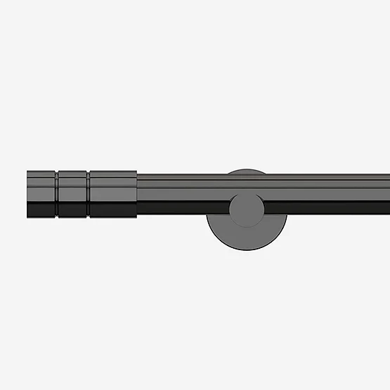 28mm Allure Signature Black Nickel Barrel Eyelet pole