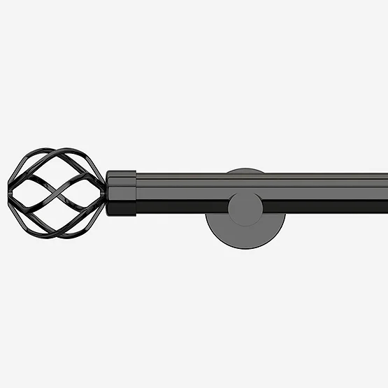28mm Allure Signature Black Nickel Cage Eyelet pole