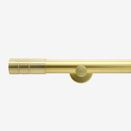 28mm Allure Signature Brushed Gold Barrel Eyelet pole