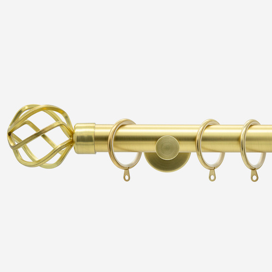 28mm Allure Signature Brushed Gold Cage pole