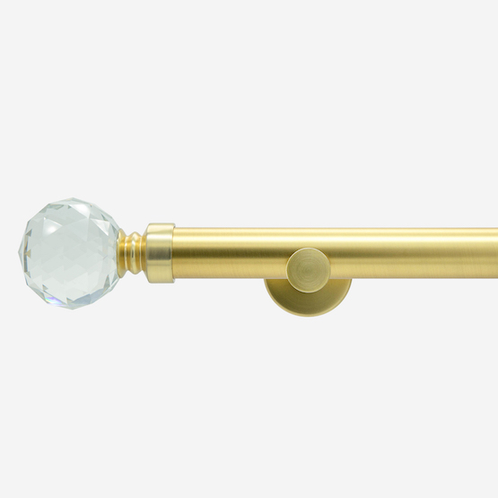 28mm Allure Signature Brushed Gold Crystal Eyelet pole