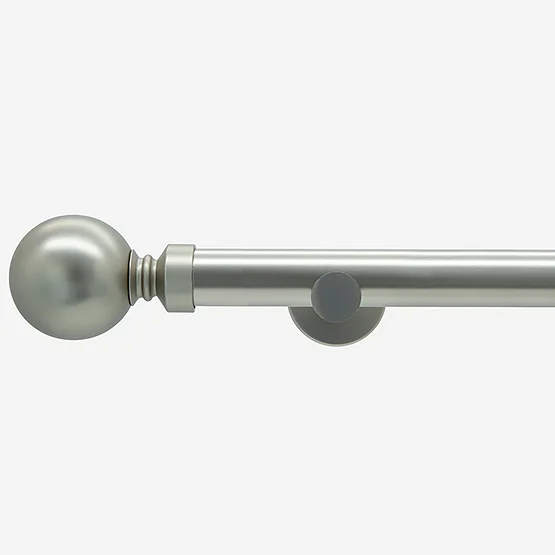 28mm Allure Signature Brushed Steel Ball Eyelet pole