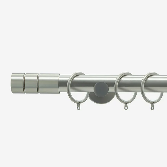 28mm Allure Signature Brushed Steel Barrel pole