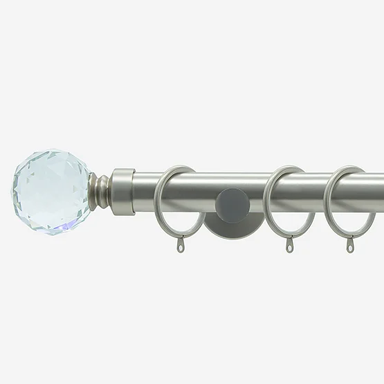 28mm Allure Signature Brushed Steel Crystal pole