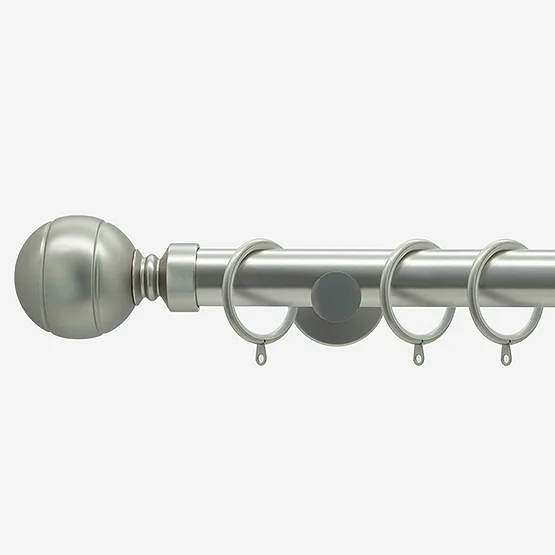 28mm Allure Signature Brushed Steel Lined Ball pole