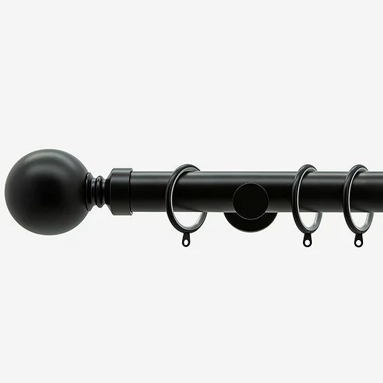 28mm Allure Signature Matt Black Ball pole