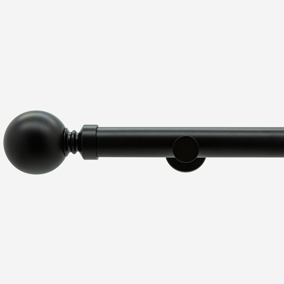 28mm Allure Signature Matt Black Ball Eyelet pole