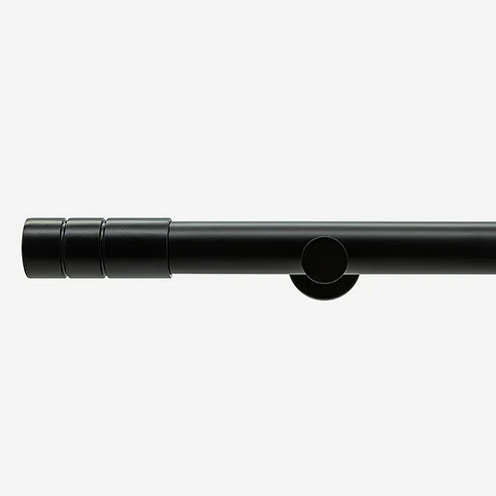 28mm Allure Signature Matt Black Barrel Eyelet pole