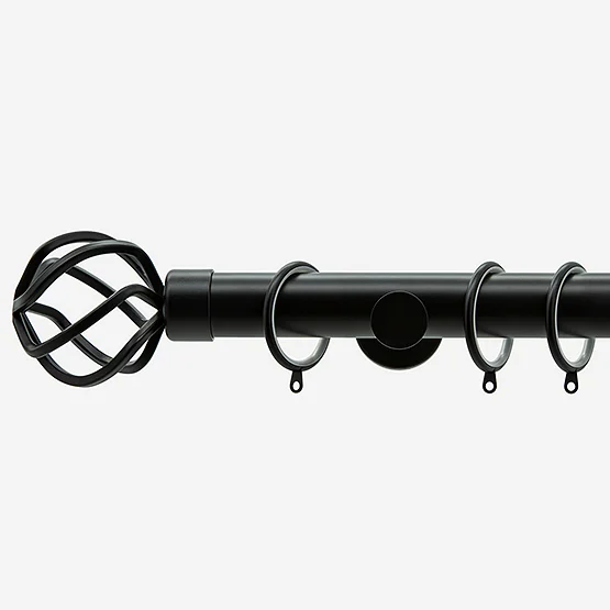 28mm Allure Signature Matt Black Cage pole