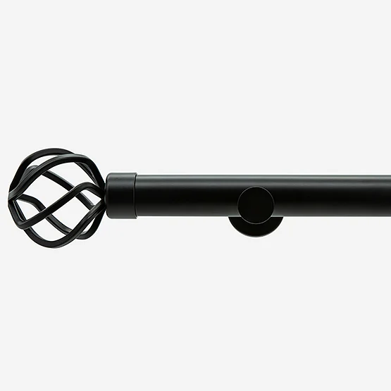 28mm Allure Signature Matt Black Cage Eyelet pole