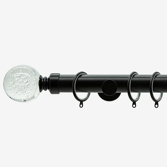 28mm Allure Signature Matt Black Glass Bubbles pole