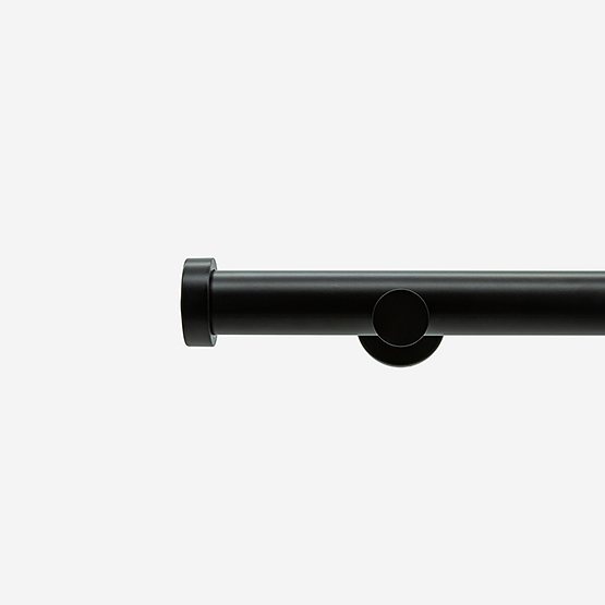 28mm Signature Matt Black Stud Eyelet Curtain Pole Curtain Pole