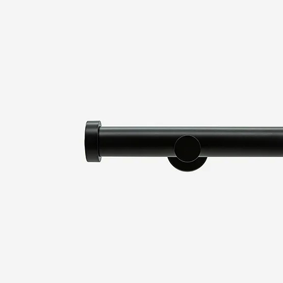 28mm Allure Signature Matt Black Stud Eyelet pole