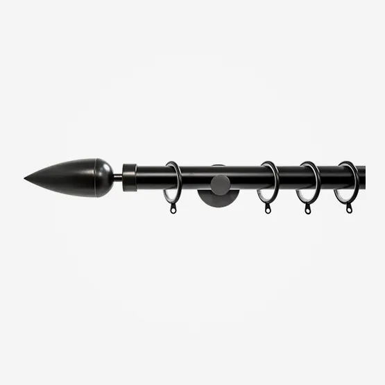 28mm Allure Signature Matt Black Teardrop pole