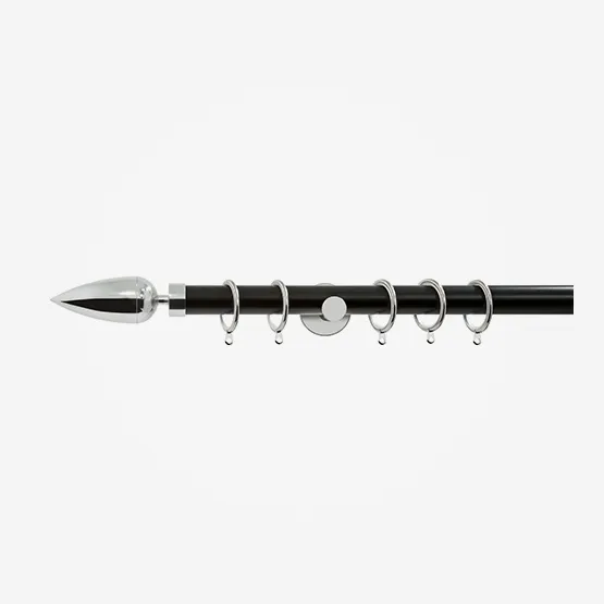 28mm Allure Signature Matt Black With Chrome Teardrop pole