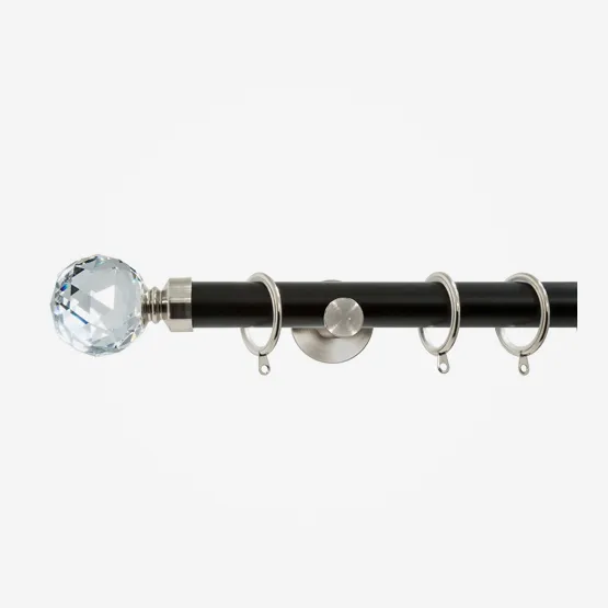 28mm Allure Signature Matt Black With Stainless Steel Crystal pole