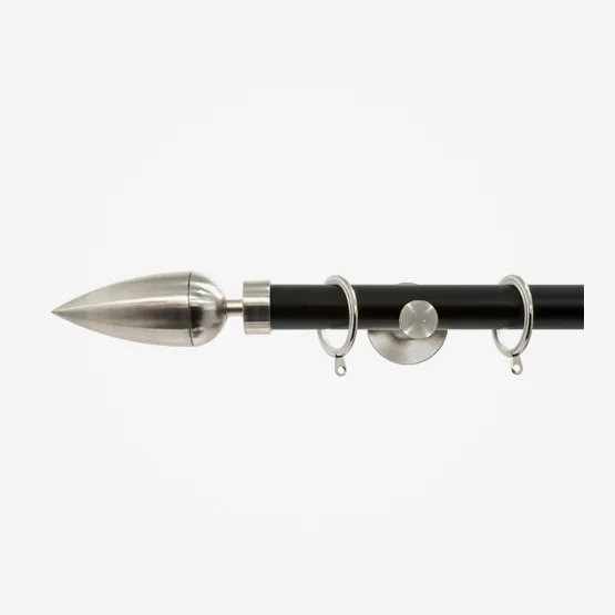 28mm Allure Signature Matt Black With Stainless Steel Teardrop pole