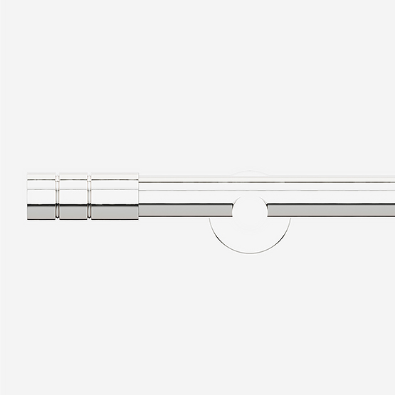 28mm Allure Signature Polished Chrome Barrel Eyelet Curtain Pole