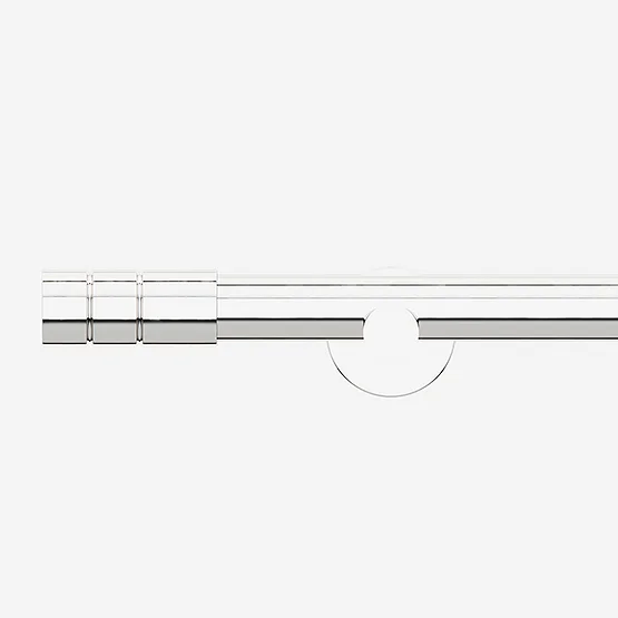 28mm Allure Signature Polished Chrome Barrel Eyelet pole